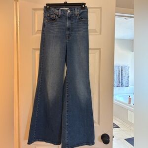 Levi's Dark Blue Ribcage Bell Women’s Jeans